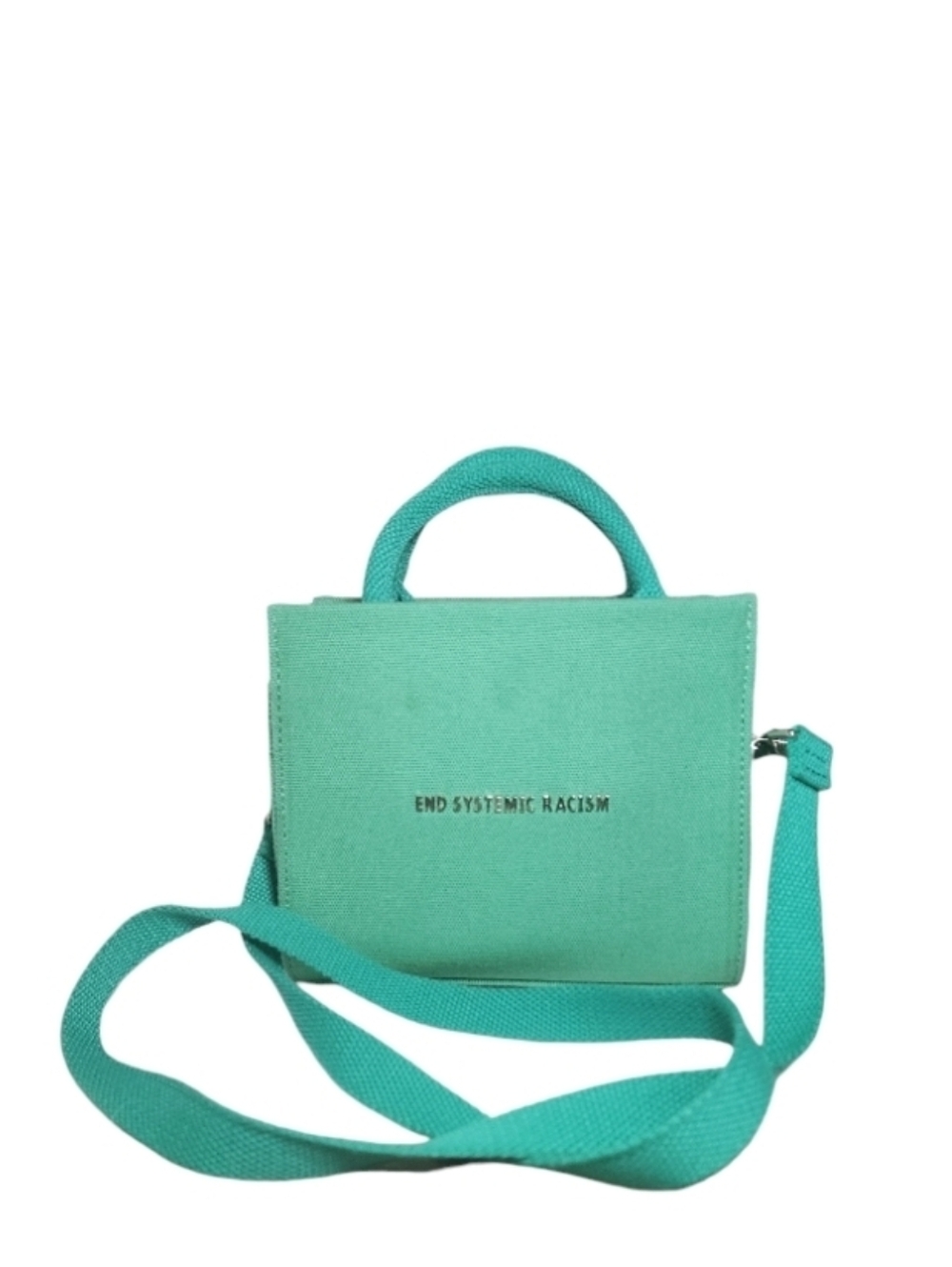 Brandon Blackwood Mint Green Teal Canvas ESR Limited Edition Crossbody Tote Bag